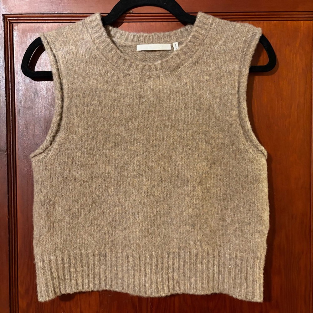 Helmut Lang Wool Sweater Vest, Size Small, Brown